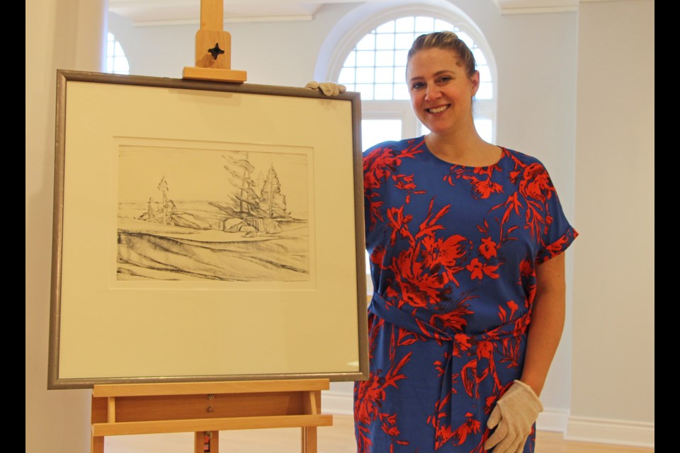 Orillia Museum of Art and History (OMAH) art programming coordinator Tanya Cunnington is the curator for an upcoming exhibition featuring artwork by Elizabeth Wyn Wood, such as this sketch from OMAH’s permanent collection, titled First Trip, Honey Harbour.