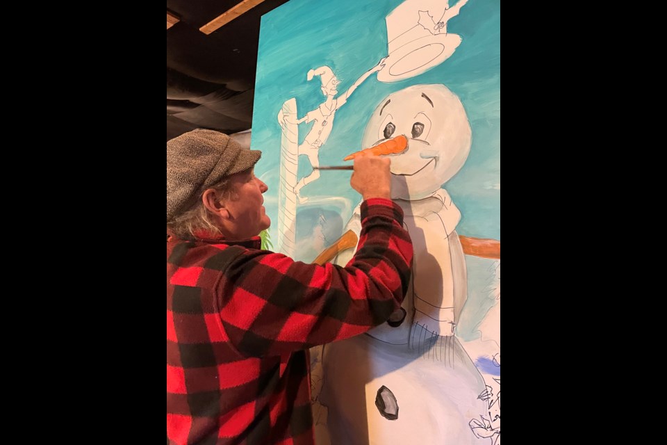 Look for this large Frosty the Snowman, to be displayed in the region during the holiday season, created by local artist Paul Baxter.