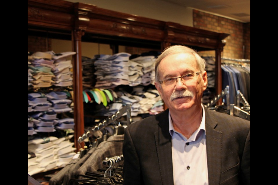 Steve Orr, owner of Dapper Depot, transitioned from a successful career in men’s fashion to owning his own business when he moved to Orillia. His goal was to open a traditional men’s wear store that carries quality items for reasonable prices. His wide range of products include shirts, ties, pants and suits, as well as pjs, robes, wallets, jackets, hats and more. Kathy Hunt/OrilliaMatters