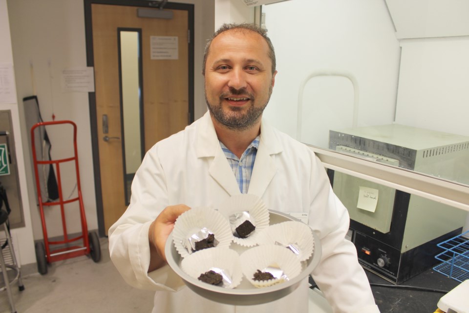 Florin Pendea, associate professor at Lakehead University in Orillia, is studying urban soil to determine how well it stores carbon. Nathan Taylor/OrilliaMatters