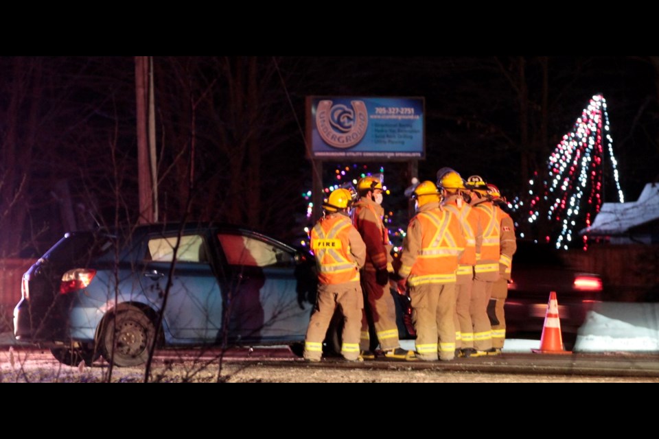 Highway 12 near Digby Road, just west of Orillia, has been shut down due to a multi-vehicle crash Thursday evening. Three people were transported to Orillia Soldiers' Memorial Hospital.