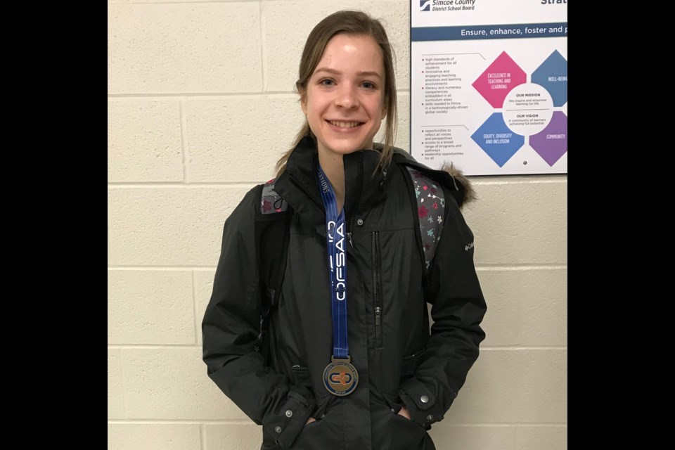 Orillia Secondary School's Audrey Rieckenberg skied to a provincial title at the recent OFSAA Nordic ski championships.