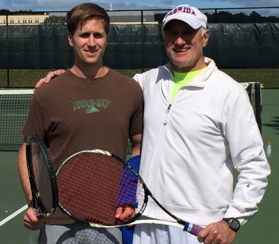 Peter Koehli, right,, and Eric Koehli won the men's doubles crown in 2017. Peter Koehli will offer a free clinic May 12 to kick off this year's tennis season.