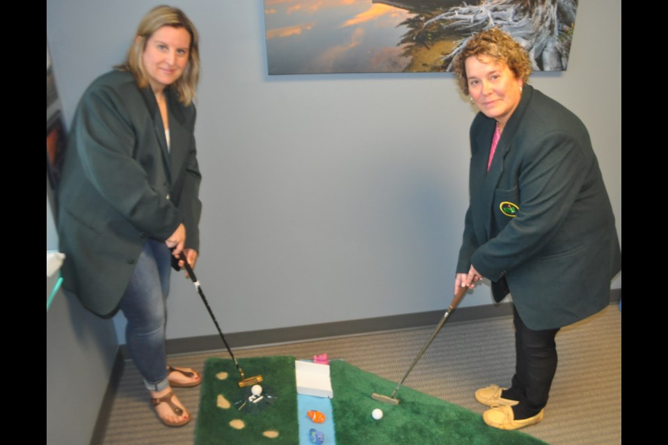 Sarah Carter, left, and Jackie Ayers are participating in an event this weekend to help raise funds for their daughters. Andrew Philips/Orillia Matters