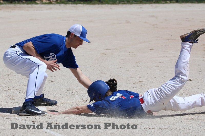 The Orillia Royals' bats exploded and their defence was solid in a 15-2 romp over Mansfield. David Anderson Photo