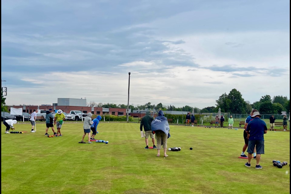 The Orillia Lawn Bowling Club hosted a tournament Wednesday.