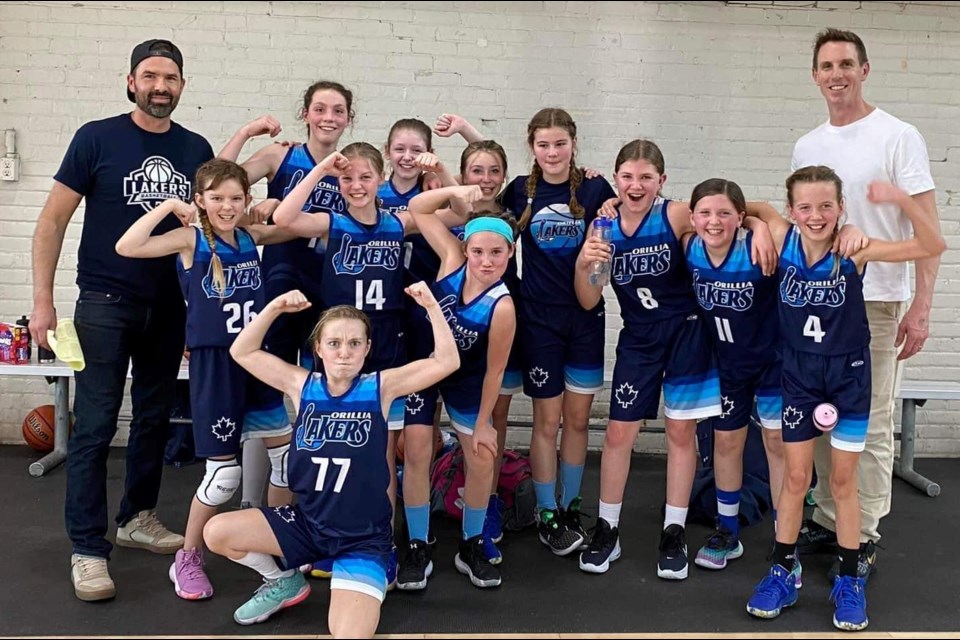 The Orillia Lakers U12 girls team is pictured.