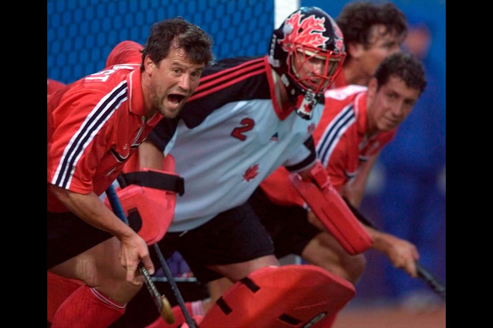 Alan Brahmst, left, is being inducted into the Orillia Sports Hall of Fame. He was a star player and leader for Canada's field hockey team in the 1990s and early 2000s.