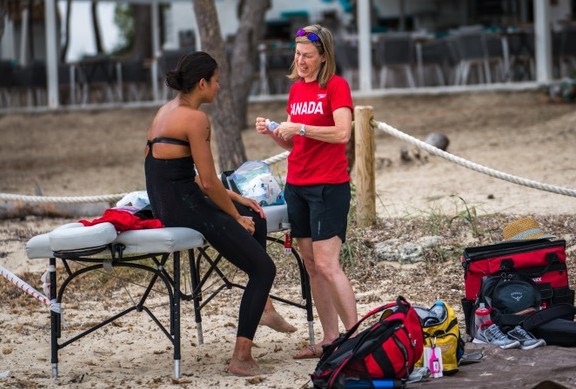 Dr. Margaret Burghardt, a local sports and exercise medicine physician, lent her expertise to athletes who competed at the recent open-water component of the World Aquatics Championship in South Korea.