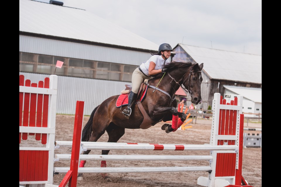 Devon Caitling is shown on Trompe Le Monde. Caitling is on the standby list to compete in the Mad Barn Challenge. Photo supplied by Rushmount Riders