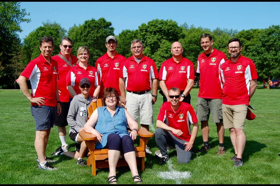 Isobel Hill, a volunteer for more than 30 years, was recognized recently by the Orillia and District Soccer Club.  Contributed photo