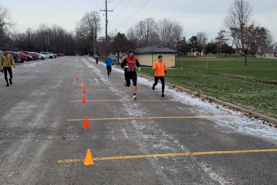 Around 80 runners aged from six to 75 took part in Sunday morning's race, marking 30th year of the Snowflake Running Series.