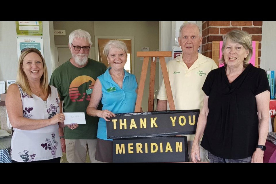 The Orillia Lawn Bowling Club hosted a Fun Day Tournament recently. Above is the first-place team: From left: Tammy Badali (sponsor), Gord Murphy, Pauline Stewart, Harold Graham and Sue O'Neill.