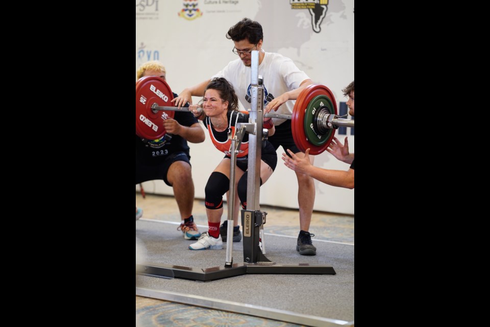 Kayla Casey set a new record for squatting at the North American Regional Powerlifting Championships for the 57kg women's division.                                    
