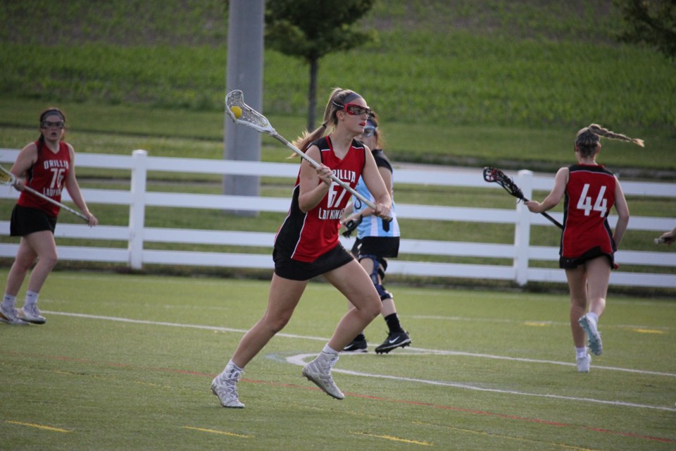 The U19 Orillia Lady Kings took on the Oshawa Blue Knights earlier this week at the West Orillia Sports Complex.