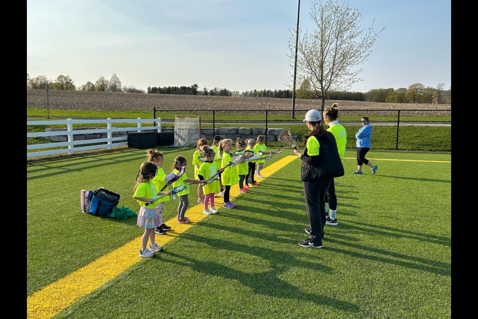 The Orillia Lady Kings field lacrosse season got underway Monday at the West Orillia Sports Complex.