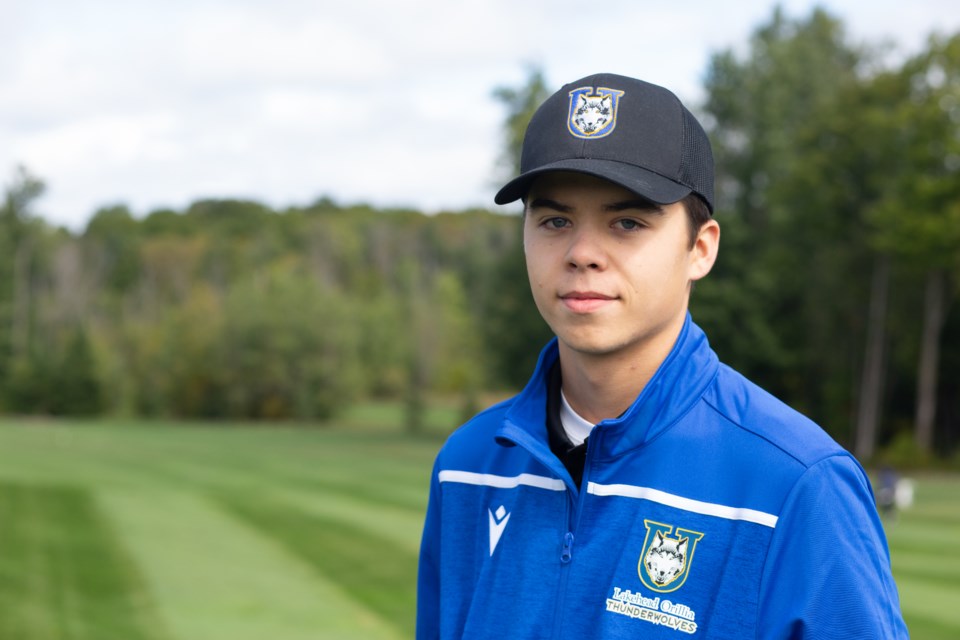 Noah Collins helped Lakehead University Orillia open the varsity golf season with a strong showing this week. He finished third with a stellar round of 75 at Heritage Hills Golf Club.