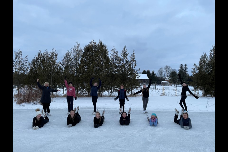 Members of the Orillia Figure Skating Club have been frequent users of the Cordery Electrical Contracting Inc. ice rink this winter. 