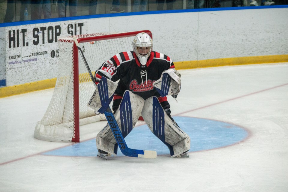 Orillia Terriers' goalie goaltender Jude Rondina hopes to help lead the team to its first Schmalz Cup appearance. The 21-year-old is off to a strong start, helping the Terriers compile a 9-2 record so far this season.