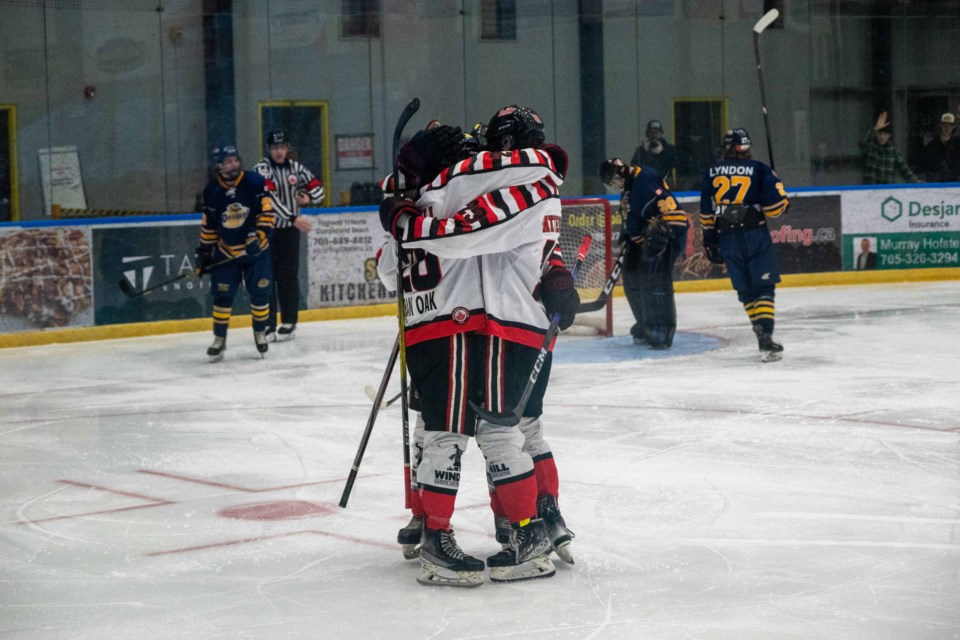 The Orillia Terriers defeated the Huntsville Otters 1-0 in overtime Friday night to earn a 4-0 series sweep over Huntsville.