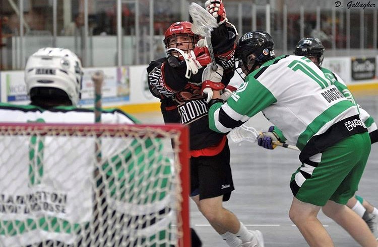 Orillia Lacrosse star Braydon Hickey is back at Mount Olive University playing NCAA Divison II field lacrosse after coming off of an emotional end to his Junior career where he played with the West Durham Ironheads and was eliminated during the playoffs by two of his close friends who played for the Akwesasne Indians. D. Gallagher photo