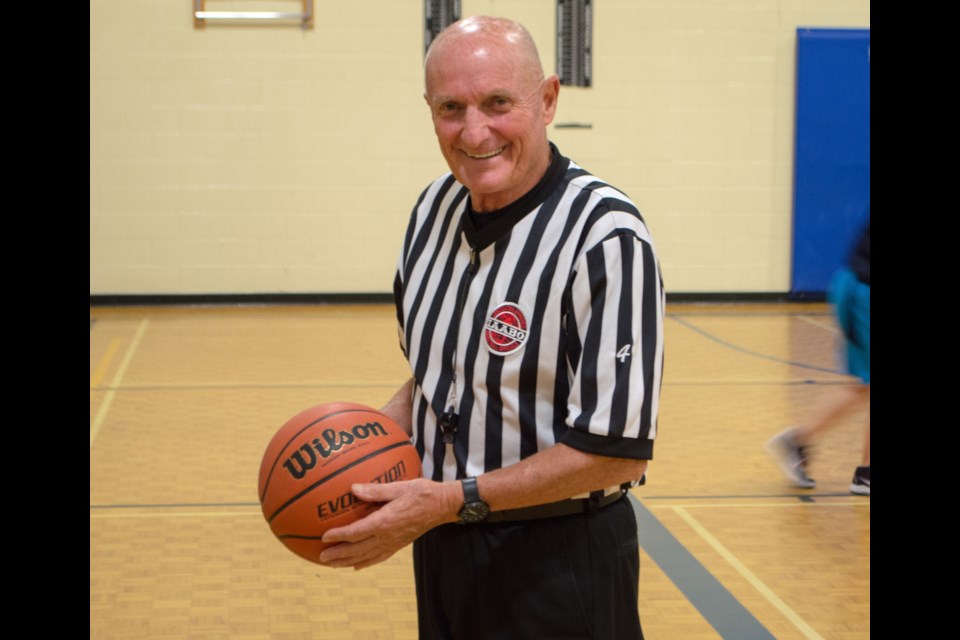 Mike McParland is one of the most recognizable faces around the game of basketball in Orillia and area. He has been refereeing local high school basketball games in Orillia for 50 years. Tyler Evans/OrilliaMatters