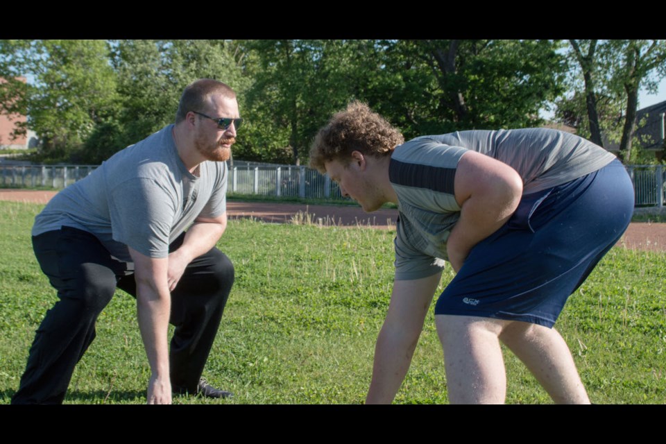 University of Waterloo graduate Nick Vennard is working hard to train Orillia Secondary School football players during the offseason. The former local standout enjoys coaching. Tyler Evans/OrilliaMatters