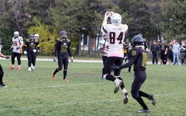 Orillia Secondary School wide receiver Luke Sallows was named the Nighthawks' best offensive player in the Simcoe County Football rankings. He is currently training with CFL Hall of Fame punter and placekicker Hank Ilesic in preparation for the 2020 season that kicks off in the fall. Contributed photo