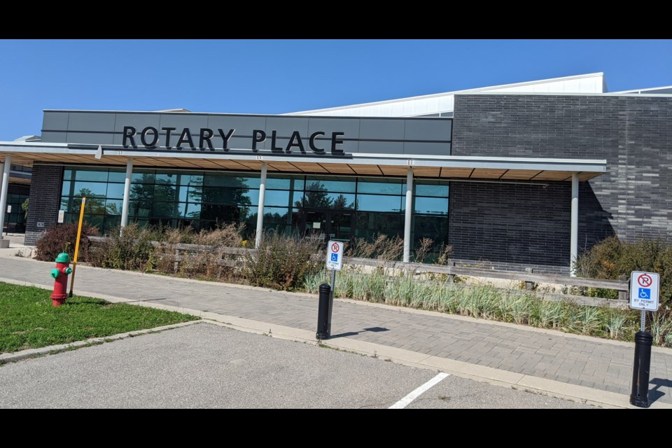 Rotary Place will be the new home for Orillia's COVID assessment centre. One of the ice pads was not needed for hockey this year, due to lower enrolment as a result of the pandemic, and will accommodate the testing centre. Dave Dawson/OrilliaMatters File Photo