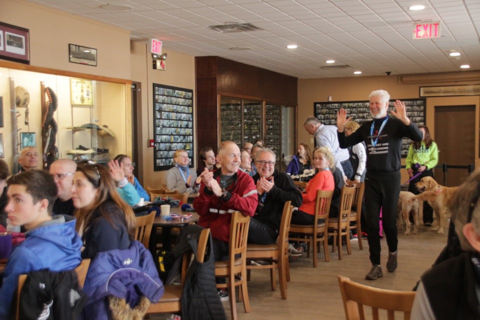 Orillia resident Joe Fecht was the winner in the 70–79 age category and collected his medal when the 27th annual Orillia Snowflake Series wrapped up Sunday with a series-ending awards ceremony. Mehreen Shahid/OrilliaMatters