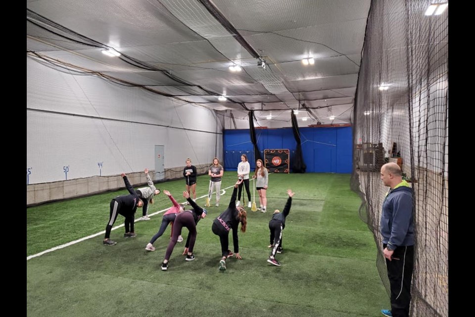 Local lacrosse players are among the many user groups who train at Orillia Legion Minor Baseball's The Fieldhouse. 