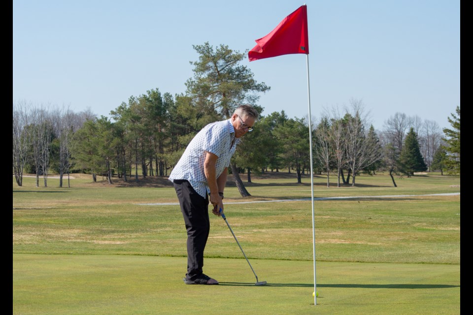 Rick Sinotte was testing out the greens at Trehaven Golf & Country Club on Thursday. The club is set to open on Friday.  