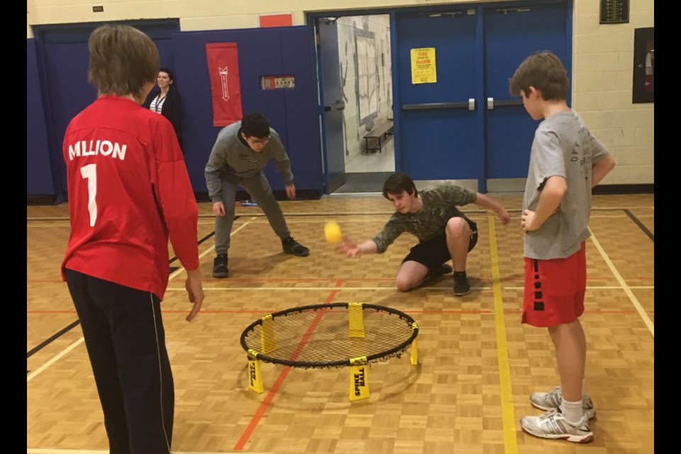 Students at Twin Lakes learned how to play Spikeball as part of the school's participation in the Try Day, sponsored by OFSAA.
