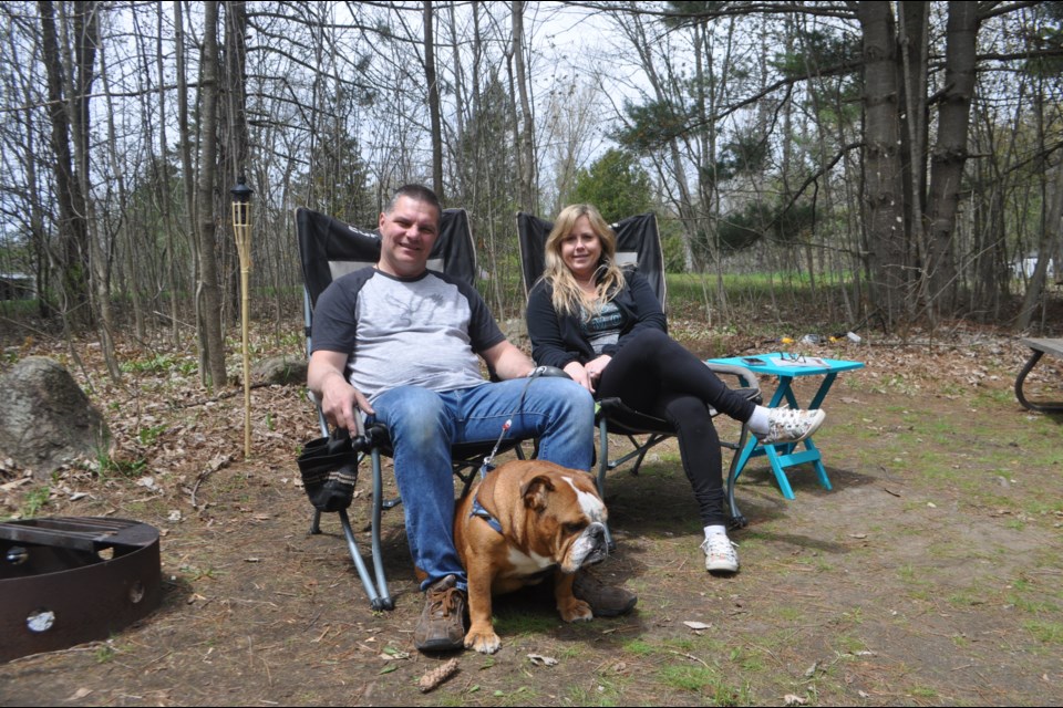 Tanya and John Devries enjoy visiting Ontario’s many provincial parks and travelled to Bass Lake this weekend with their dog Bruce.
Andrew Philips/OrilliaMatters