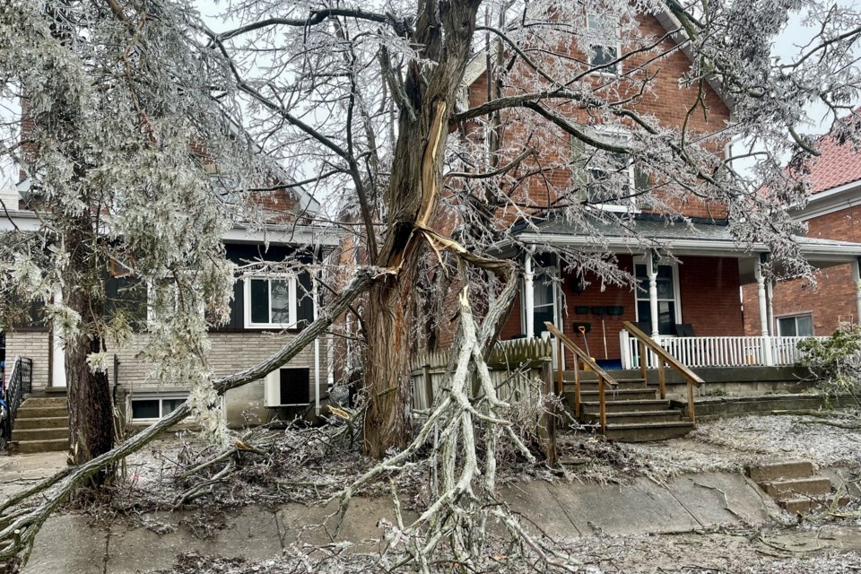 The impact of the ice storm is everywhere in Orillia.