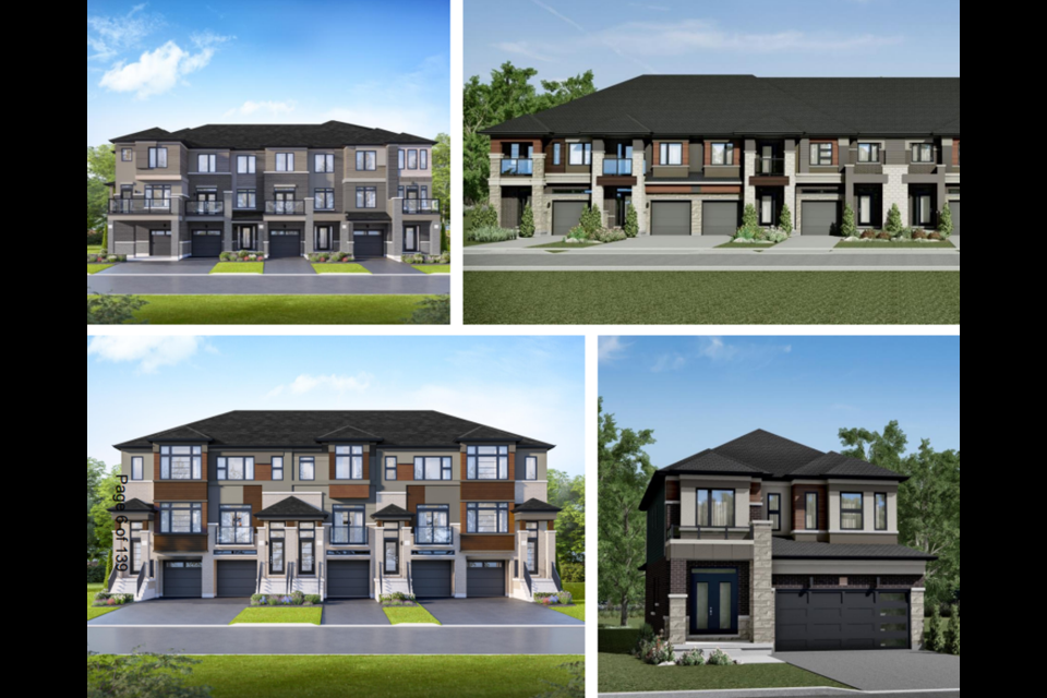 Sample renderings of the 351-home development planned for Uhthoff Line.