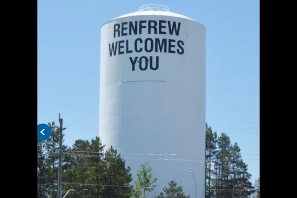 Renfrew water tower.