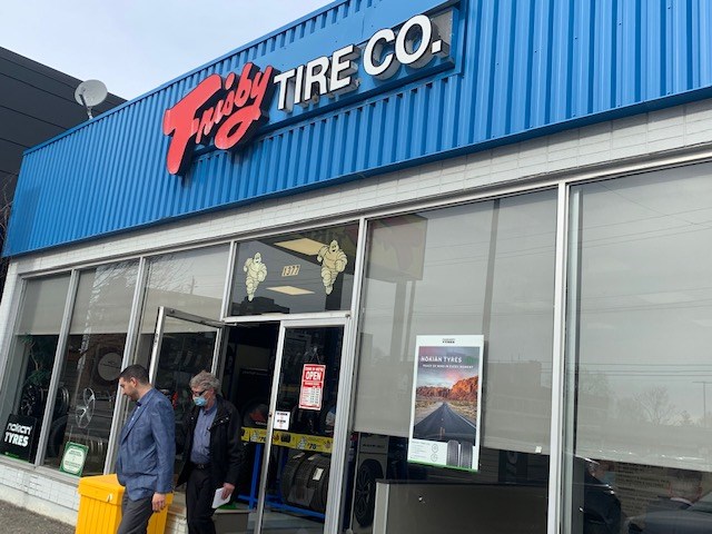 The exterior of the Frisby Tires Clyde Avenue store.