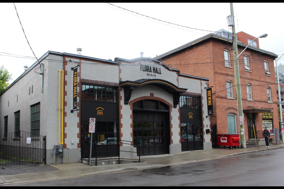 Flora Hall is a Centretown building built in 1927 by an engineering firm. It used to be a motorcycle repair garage and is now a brewery.  DrewMay/ OttawaMatters