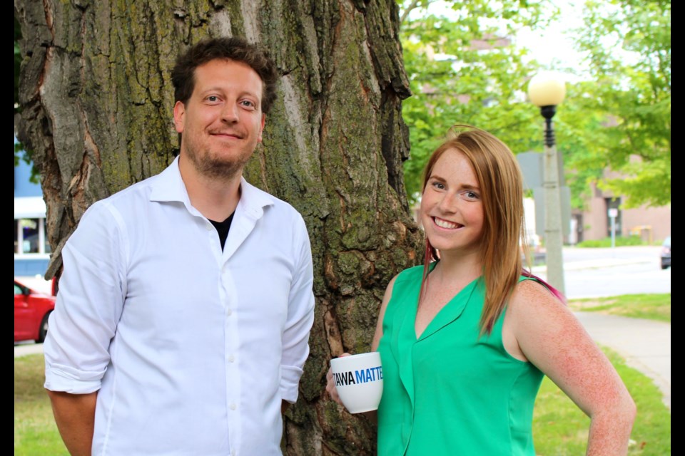 JP Davis (left), Krista Forward (right) and Chris Goodrich started Brew Canoe to make it easier for beer drinkers to try all the different beers Ottawa craft breweries have on tap. The company will send out their first boxes on August 1. Drew May/ OttawaMatters.com