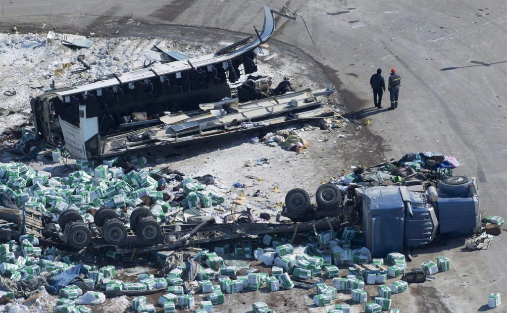 Canada: truck driver in hockey bus crash that killed 16 pleads guilty, Canada