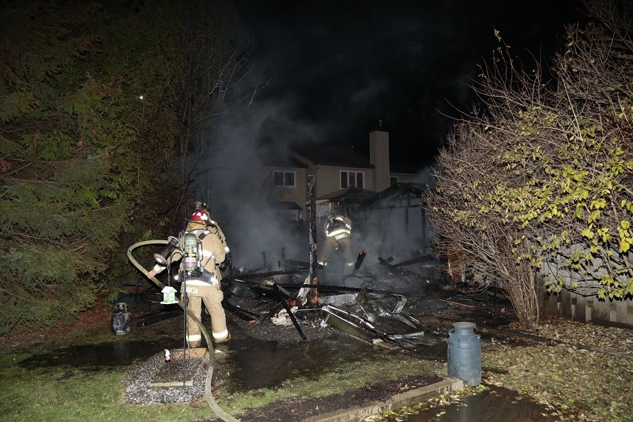 overnight shed fire in orleans - ottawamatters.com