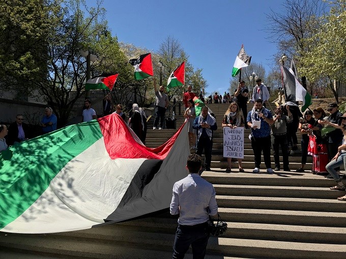 Local Palestinians protest US Embassy move to Jerusalem - OttawaMatters.com