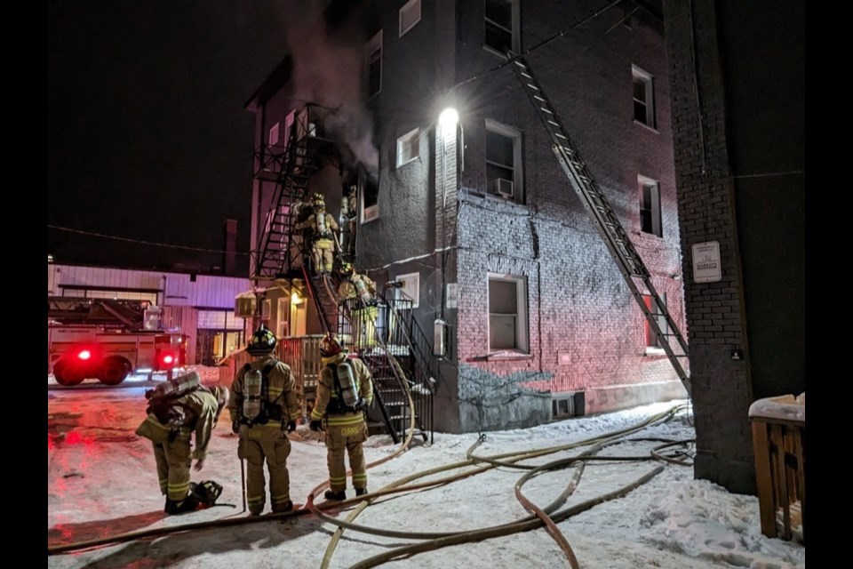 OFS respond to an early morning apartment fire on Preston Street, December 22, 2022.