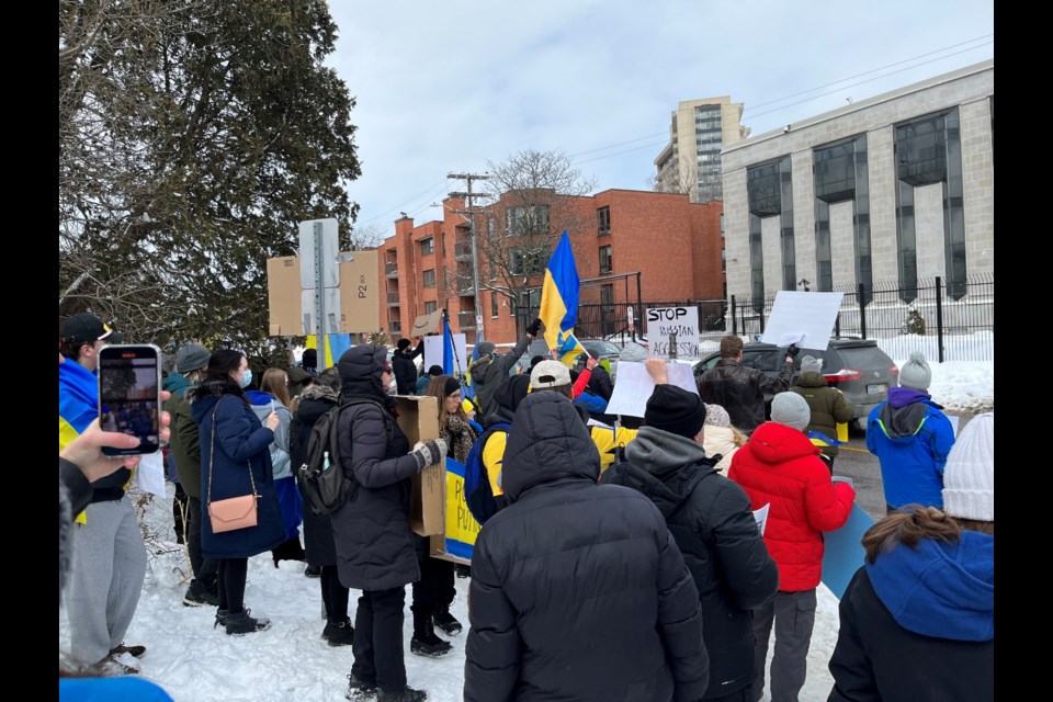 Ukraine protest, downtown Ottawa. Chris Kurys/CityNews