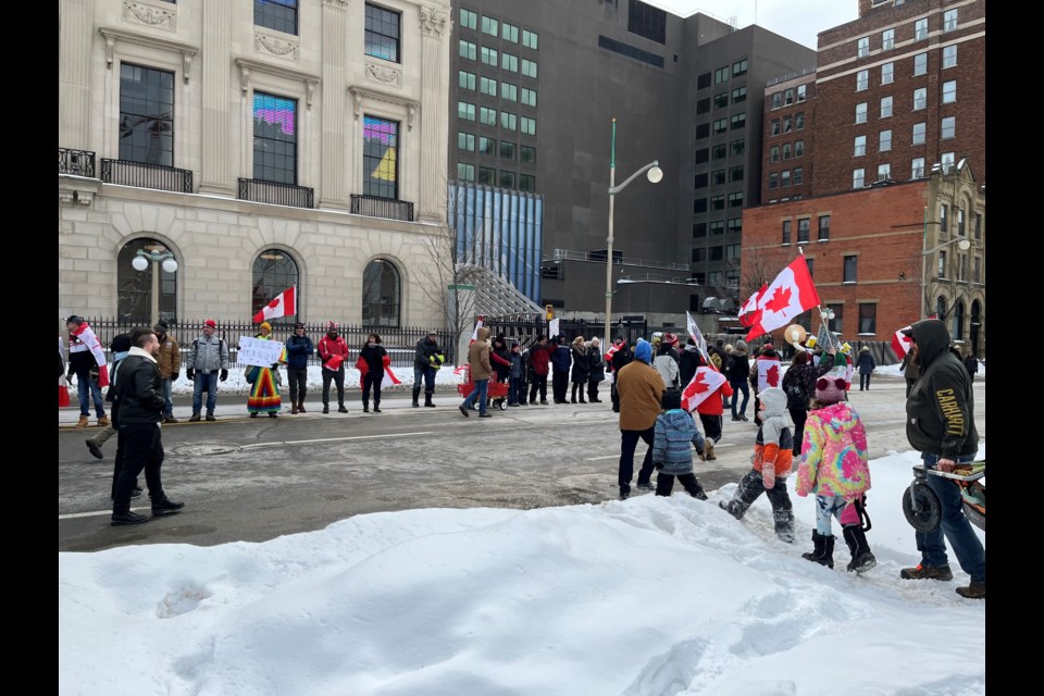 Demonstrations downtown Ottawa on Saturday, March 5. Chris Kurys/CityNews
