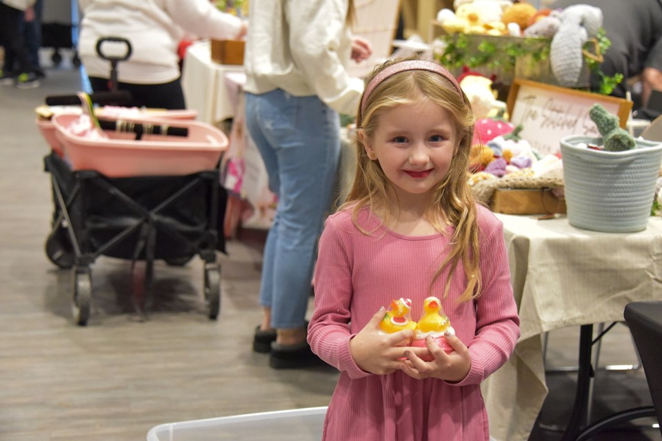 Brinley and her mom were selling Berk and Brin bath bombs.