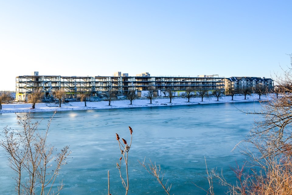 Upper Vista Condominiums under construction off Prince Charles Drive in Welland, Sunday, Feb. 26 2023.