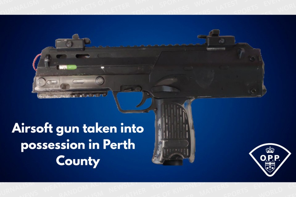 An airsoft gun in possession of the OPP.