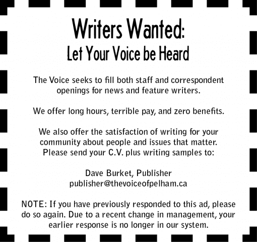 Writers wanted ad